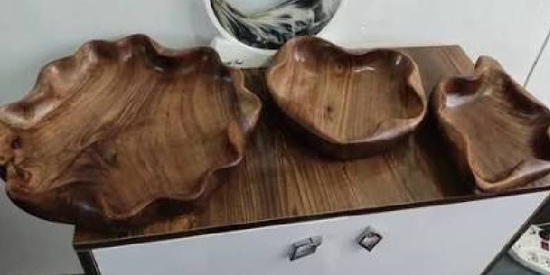 ظروف چوبی دفرمه مخصوص پذیرایی خاص و چیدمان شیک